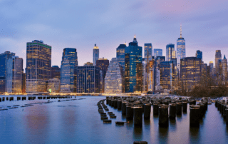 Image of Manhattan Skyline During Dusk