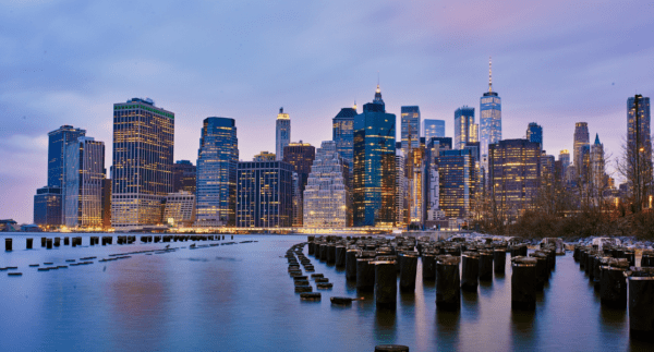 Image of Manhattan Skyline During Dusk