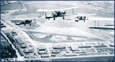 Planes Flying Over Roosevelt Field Airport