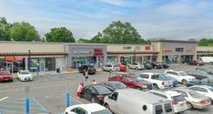 Drone photo of Carman's Plaza in Massapequa, NY